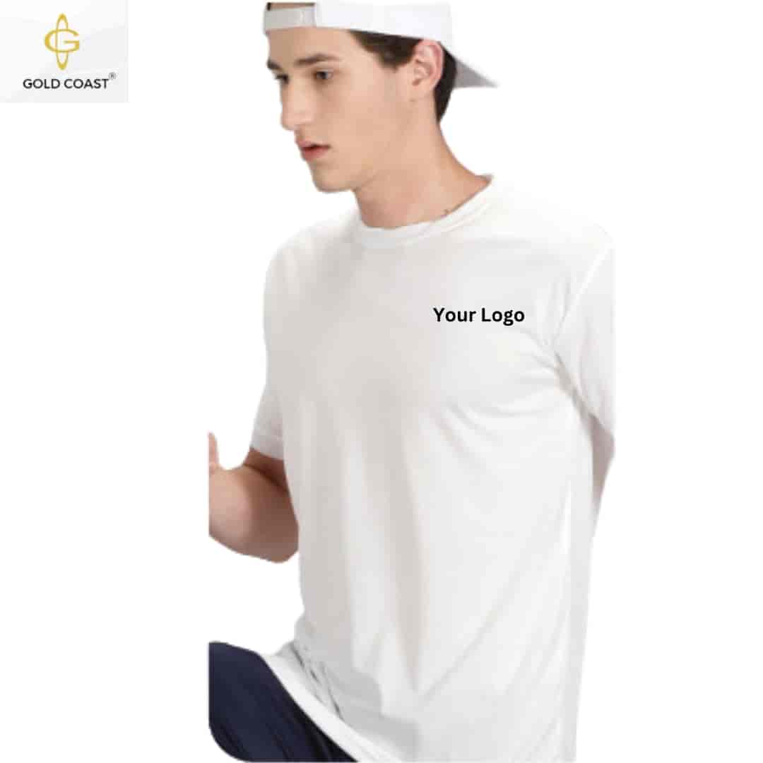 Gold Coast DRI-FIT Dot-Knit Round Neck T-Shirt - White