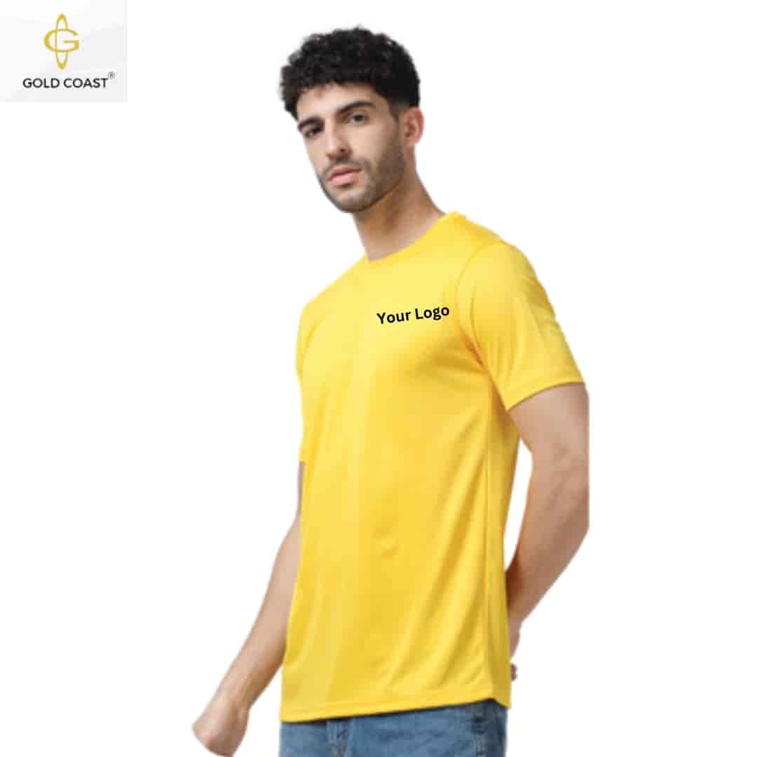 Gold Coast DRI-FIT Dot-Knit Round Neck T-Shirt - Yellow