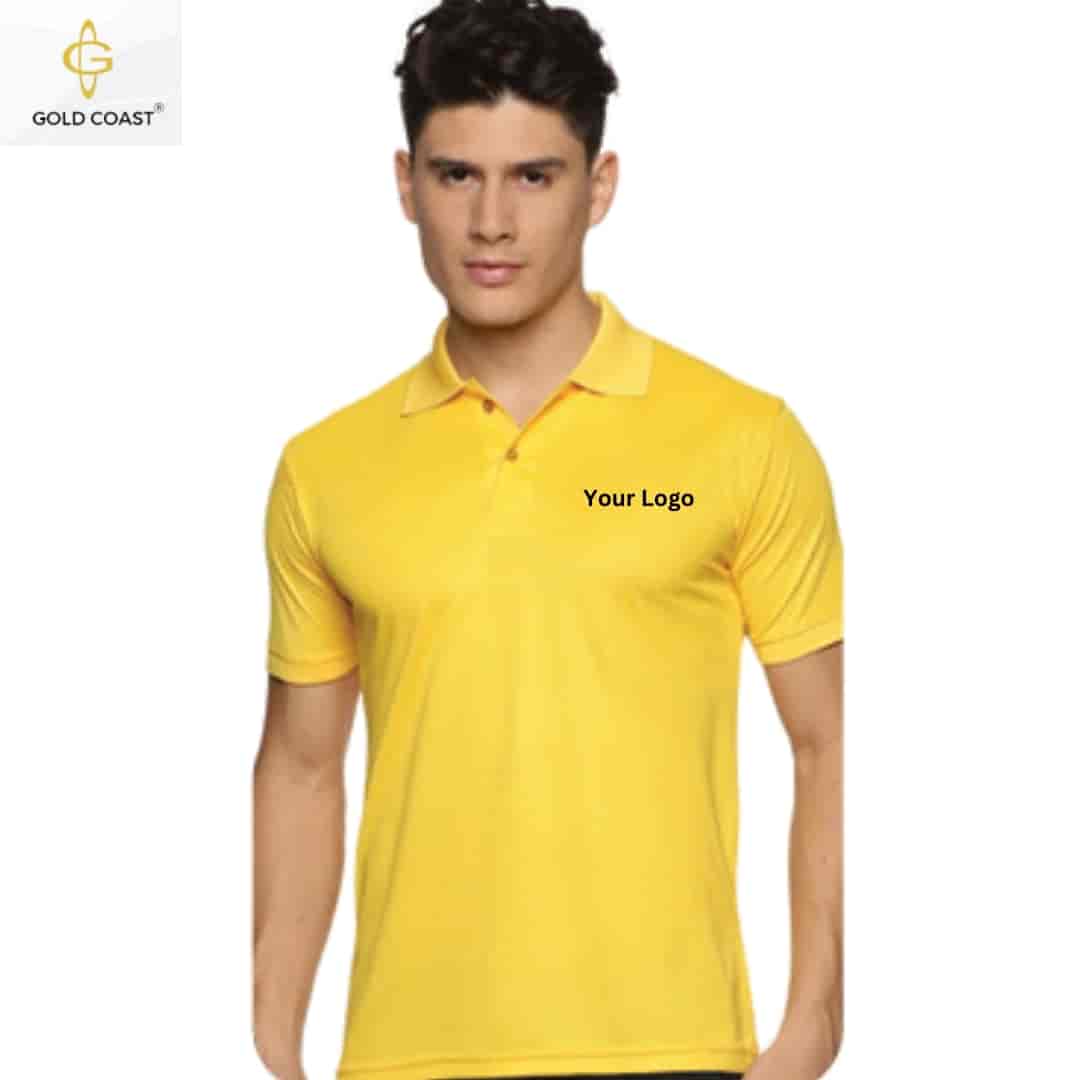 Gold Coast Oxy Knit Dri-Fit Polo T-Shirt - Yellow