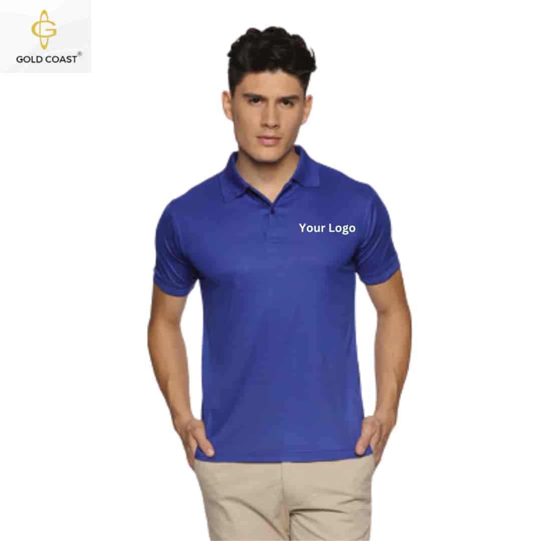 Gold Coast Oxy Knit Dri-Fit Polo T-Shirt - Blue