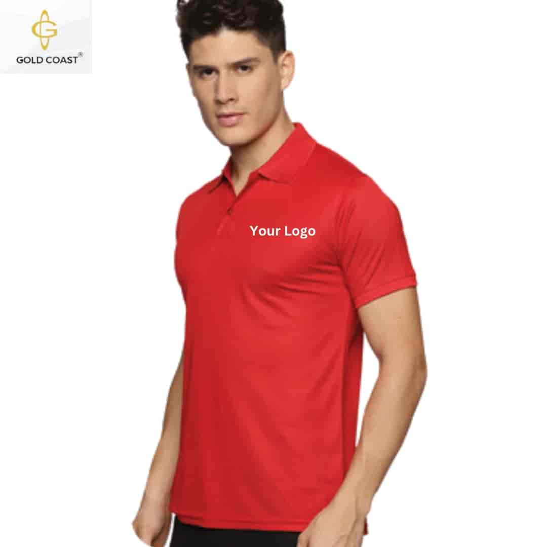 Gold Coast Oxy Knit Dri-Fit Polo T-Shirt - Red