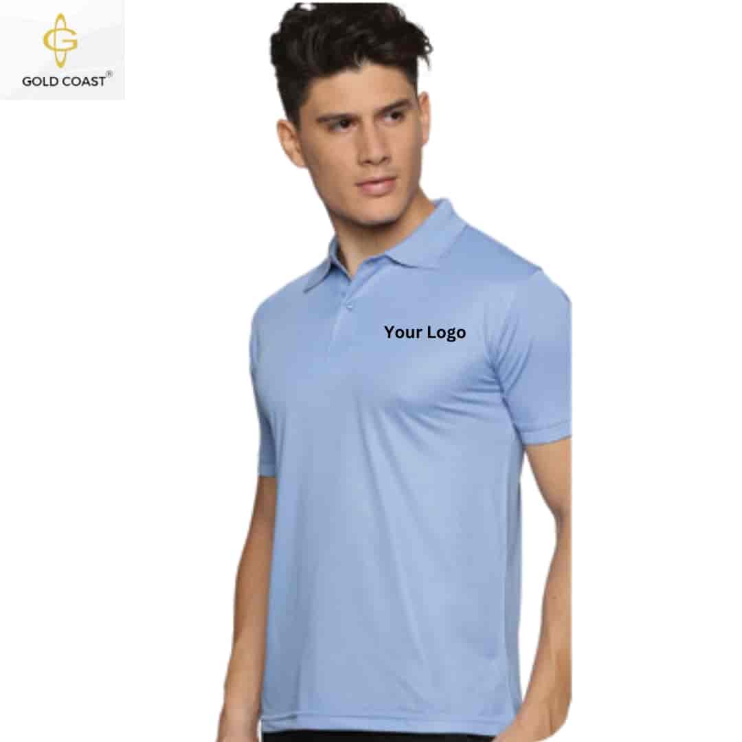 Gold Coast Oxy Knit Dri-Fit Polo T-Shirt - Sky Blue