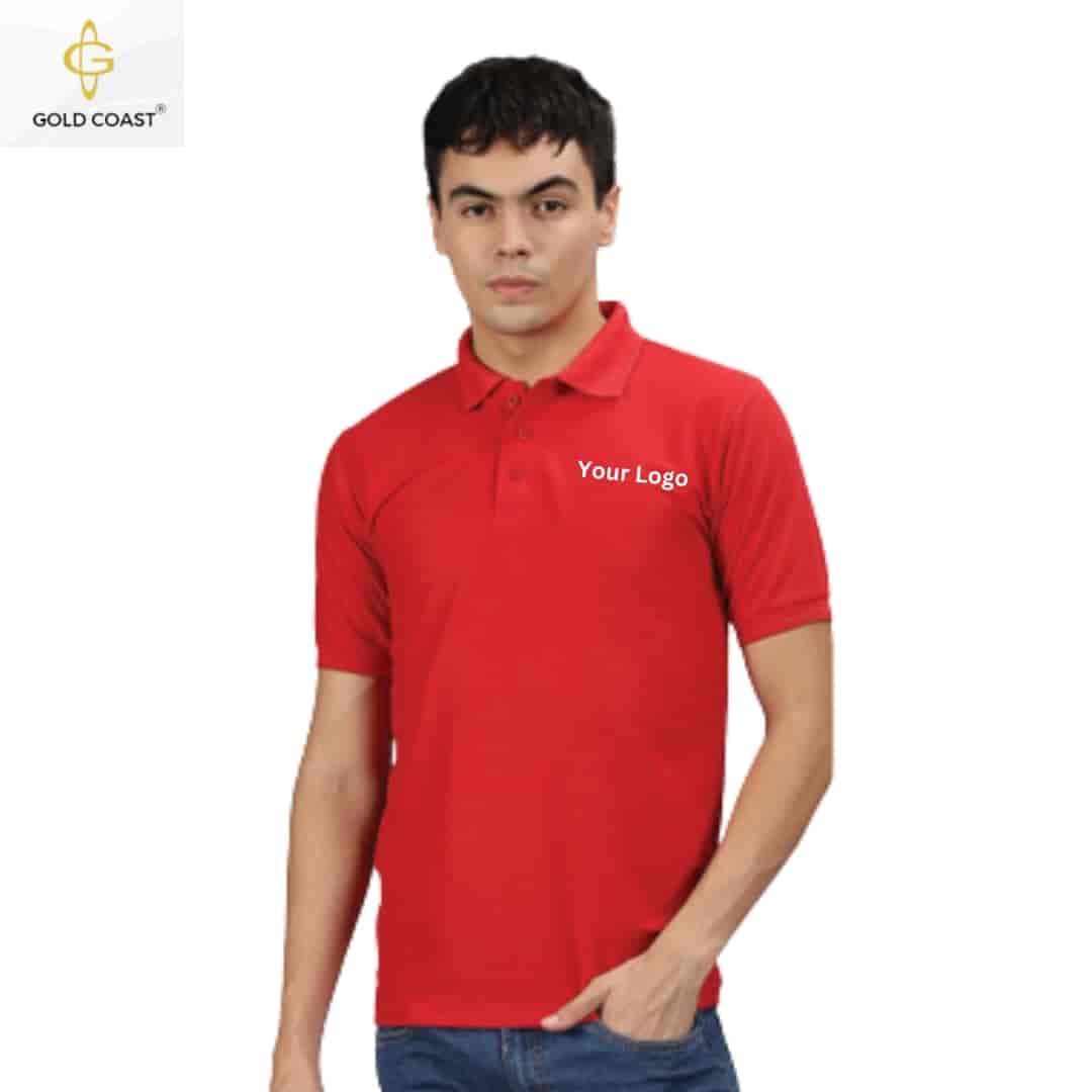 Gold Coast Spun Pique Polo T-Shirt - Red