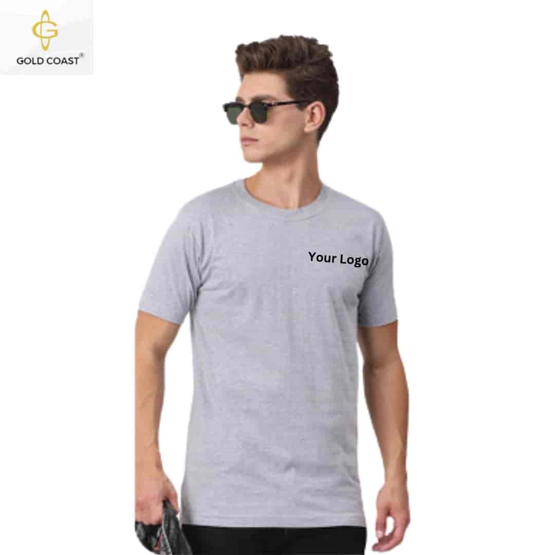 Gold Coast 100% Cotton Premium Round Neck T-Shirt - Grey