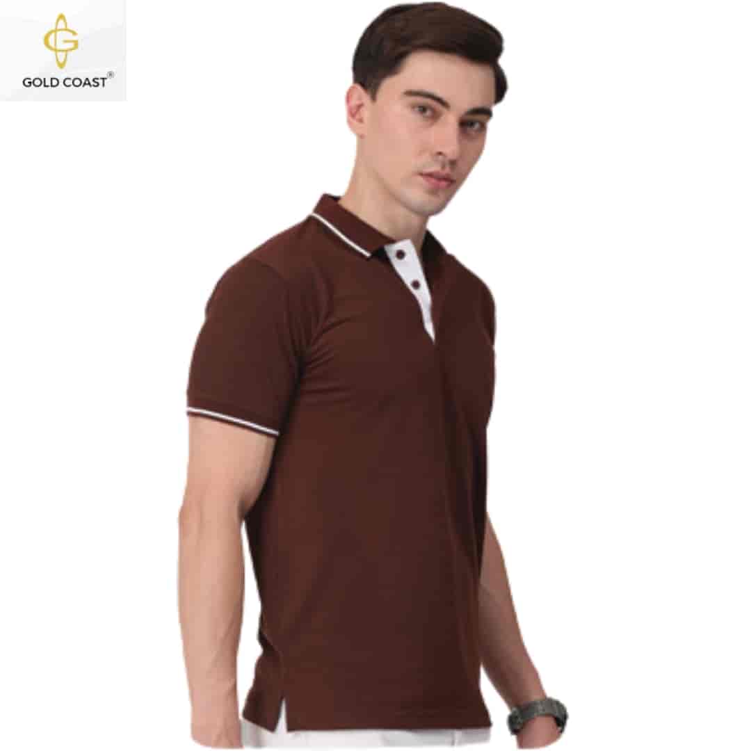 Gold Coast Pique Polo T-Shirt - Brown