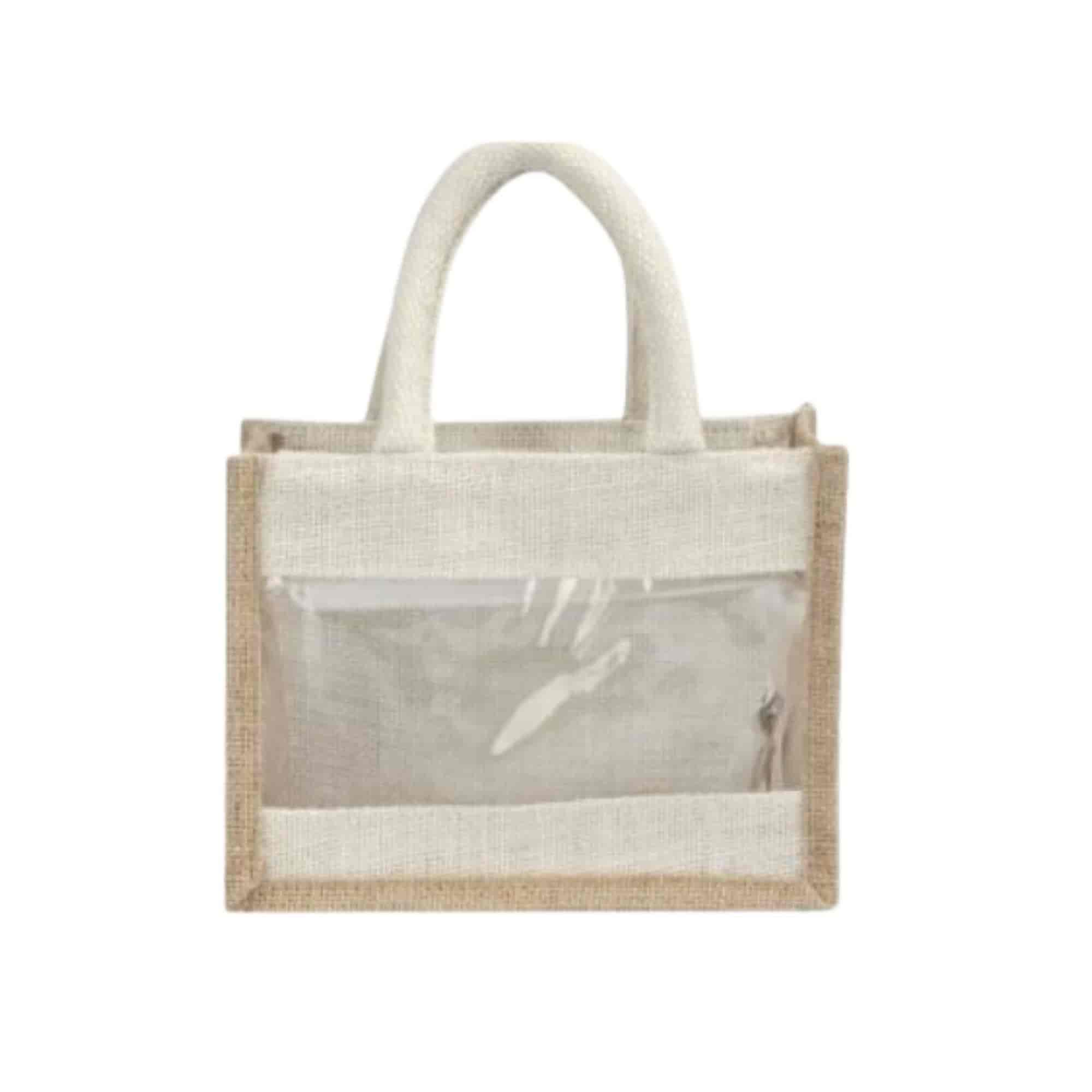 Jute Bags With Window Small