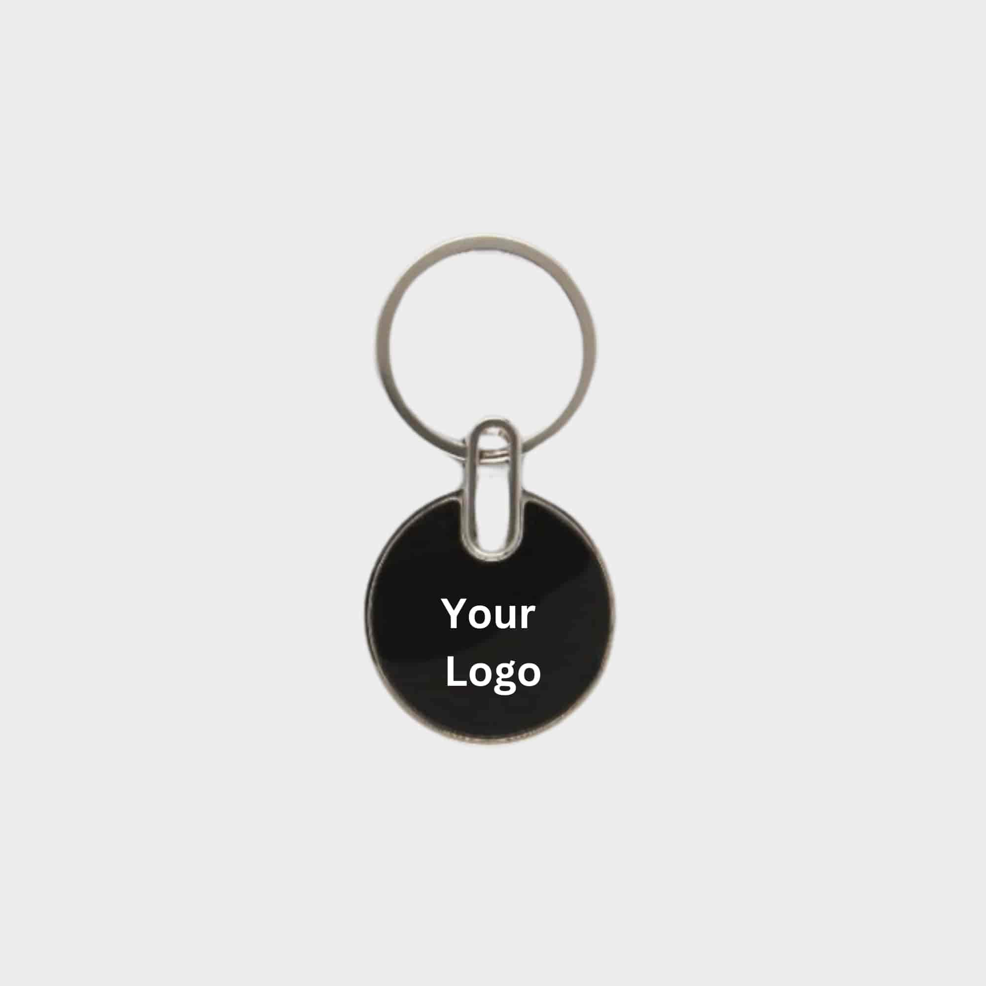 Round Elegant Metal Keychain