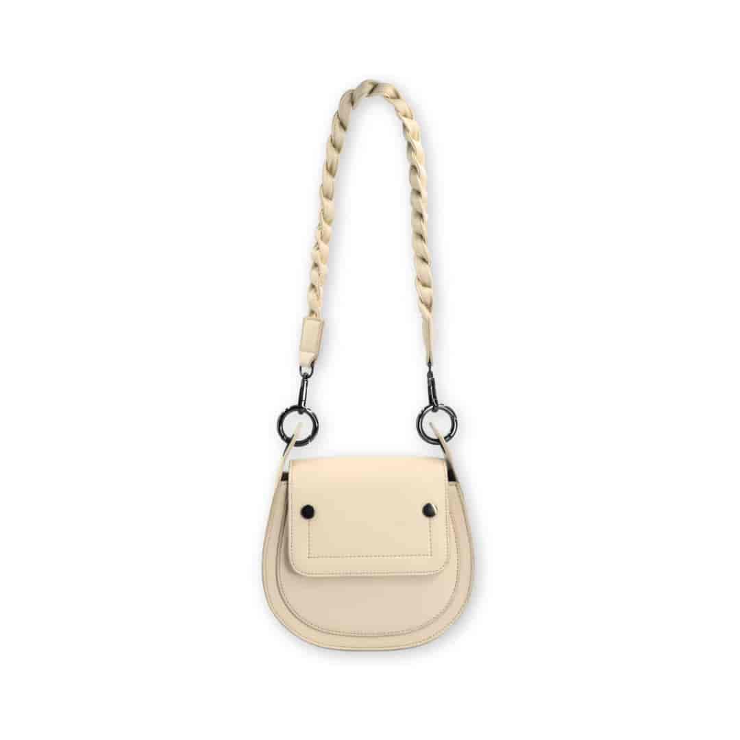 Leather Chef Adriana Cross Body and Shoulder Ladies Bag Ivory