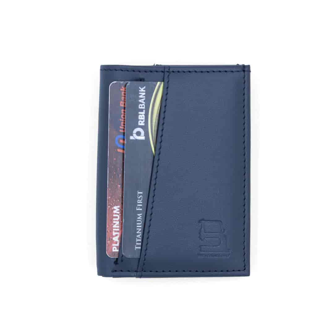 Leather Chef Mini Wallet Midnight Blue
