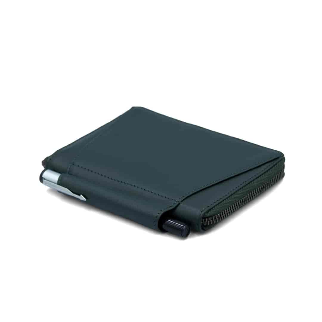 Leather Chef Travel Wallet Army Green
