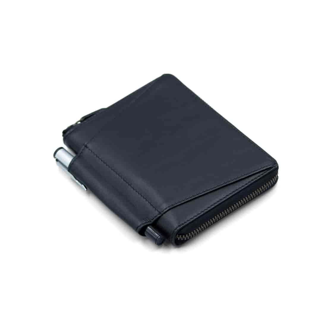 Leather Chef Travel Wallet Black