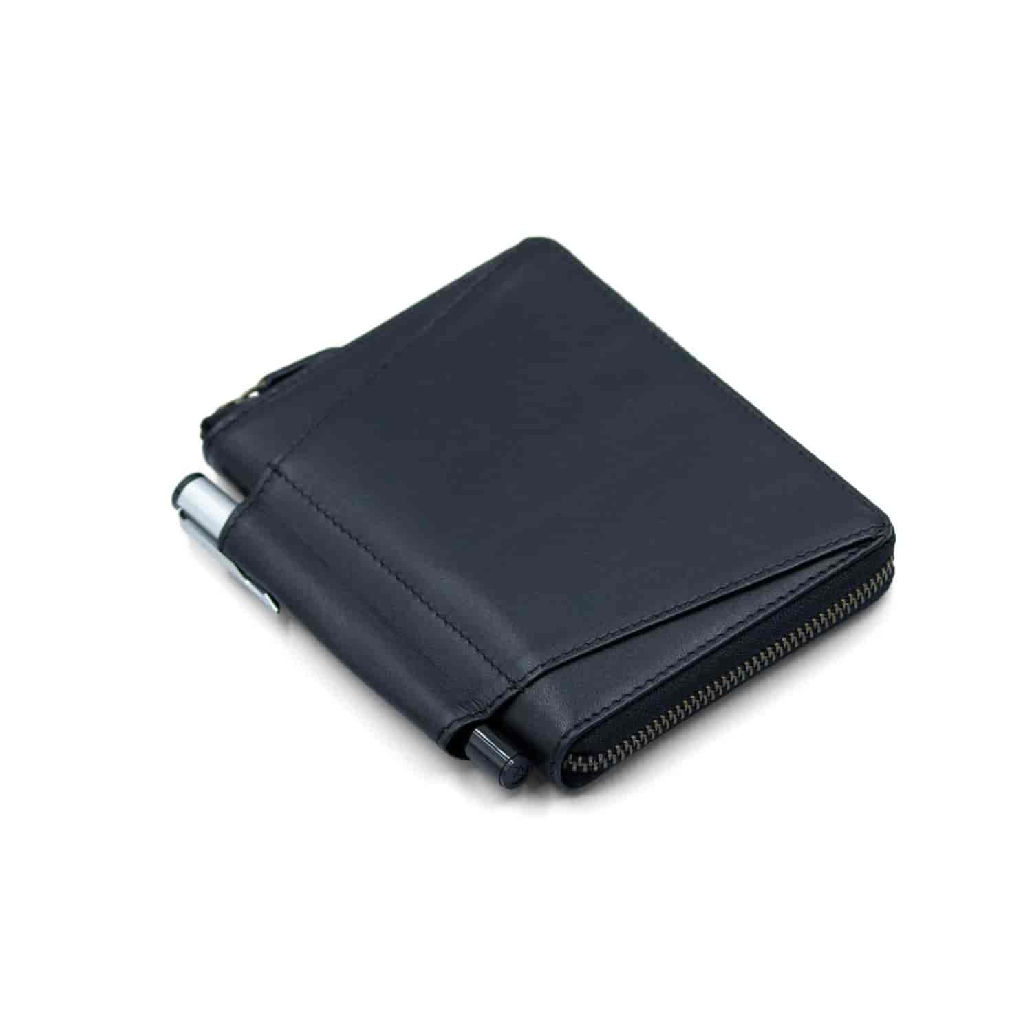 Leather Chef Travel Wallet Black