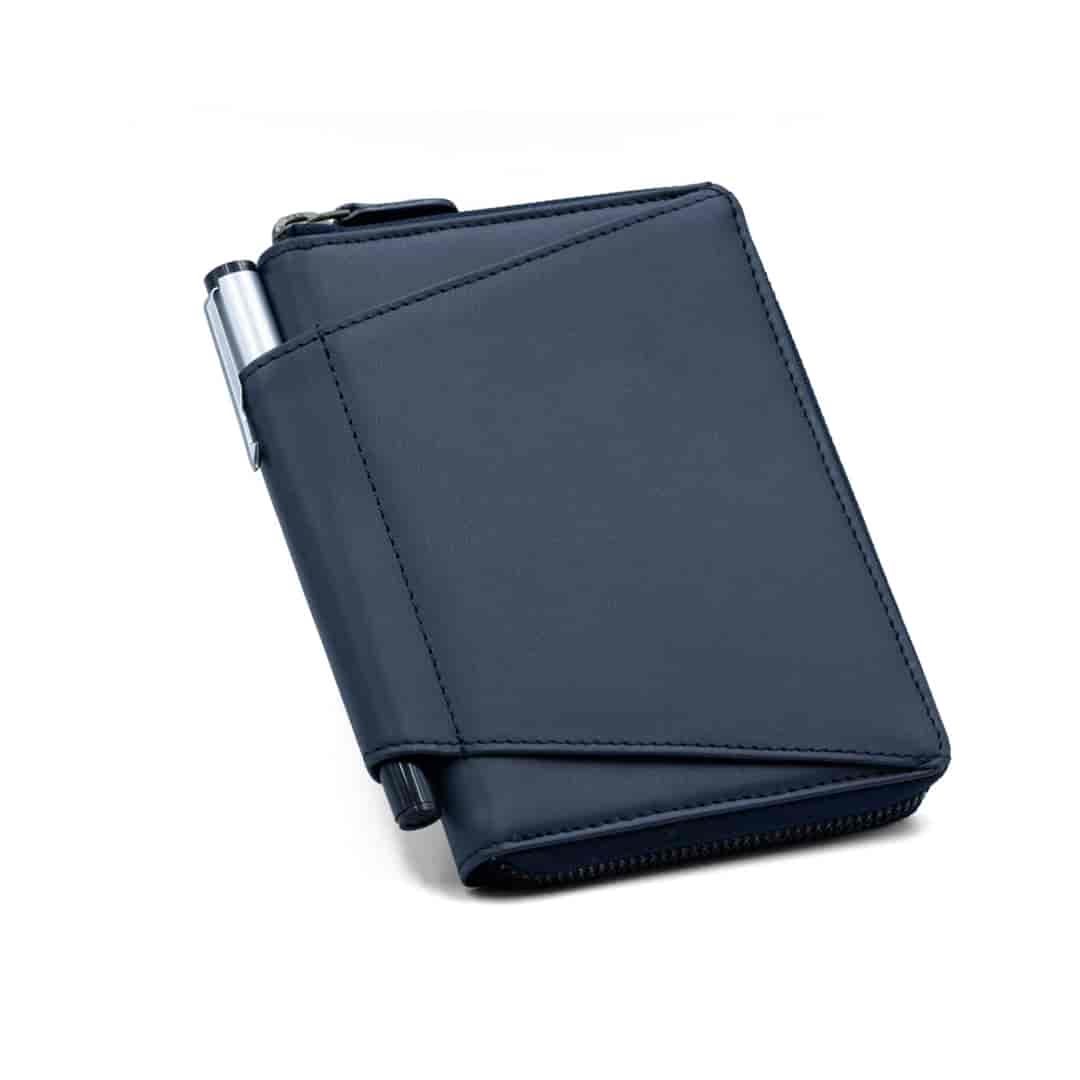 Leather Chef Travel Wallet Midnight Blue