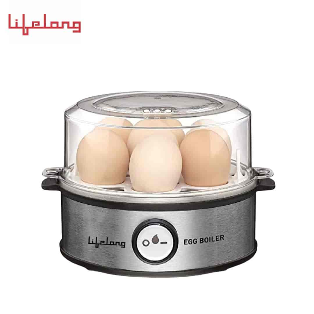 Lifelong Egg Boiler 360-Watt (Transparent and Silver Grey)