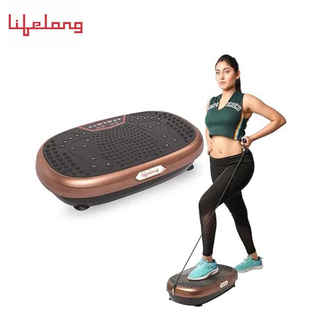 Lifelong Crazyfit Vibration Plate Massager Machine for Full Body Workout at Home for Weight Loss, Fat Burn, Blood Circulation, and Pain Relief