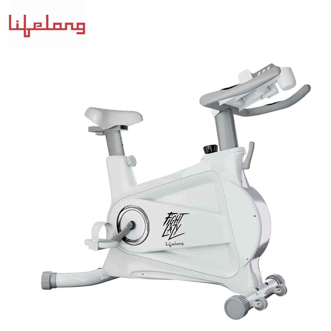 Lifelong LLSB06 Fit Pro Spin Fitness Bike with 8Kg Flywheel, Adjustable Resistance, LCD Monitor and Heart Rate Sensor for Fitness at Home; Home Workouts (Max Weight Capacity: 120 kg)