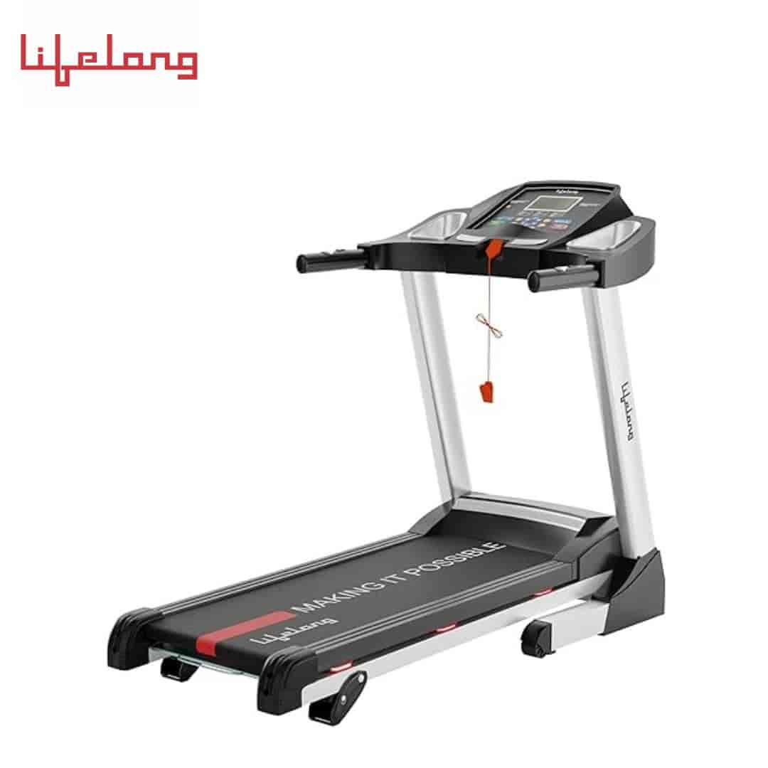 Lifelong LLTM153 Fit Pro 4.5 HP Peak Motorised with LCD Display, Max Speed 14km/hr| Max User Weight 110Kg, Heart Rate Sensor, Manual Incline, Speaker|Treadmill for Home