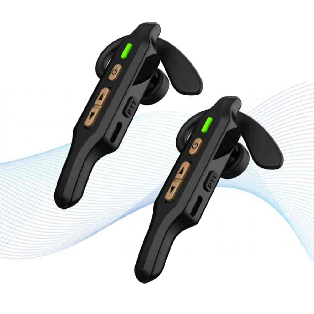 Vertel Mini Pro Earhook & Clip On Walky Talky
