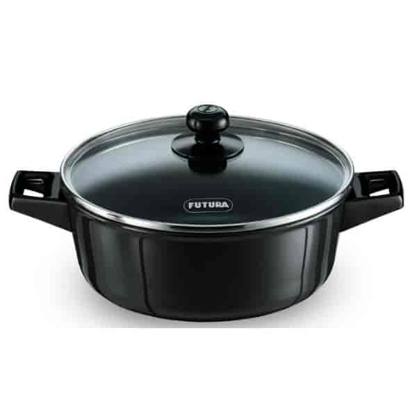 Hawkins Futura 3L Nonstick Bowl With Glass Lid