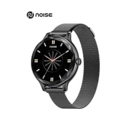 Noise Diva Smartwatch with Diamond Cut dial, Glossy Metallic Finish, AMOLED Display, Mesh Metal and Leather Strap Options