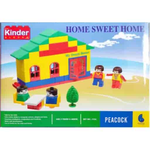 Peacock Kinder Blocks Home Sweet Home