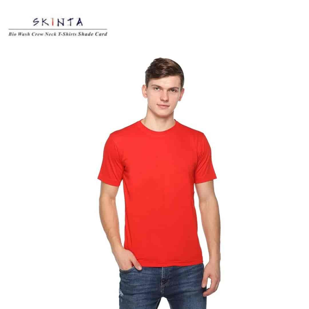 PIKMEE Men's SKINTA Crew T Shirt Red