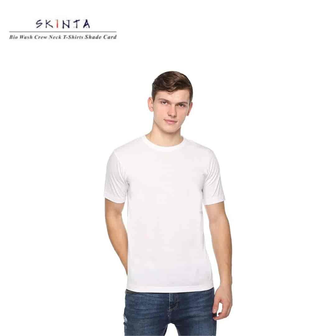 PIKMEE Men's SKINTA Crew T Shirt White