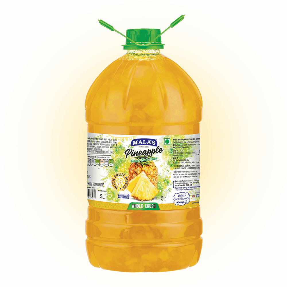 Mala's Pineapple Whole Crush 5 LTR Pet Bottle