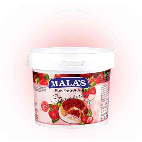Mala's Strawberry Fillings 1kg Bucket