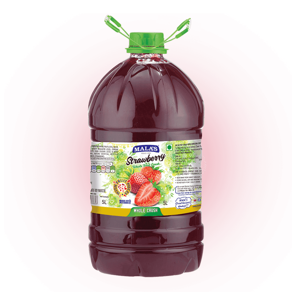 Mala's Strawberry Whole Crush 5 LTR Pet Bottle