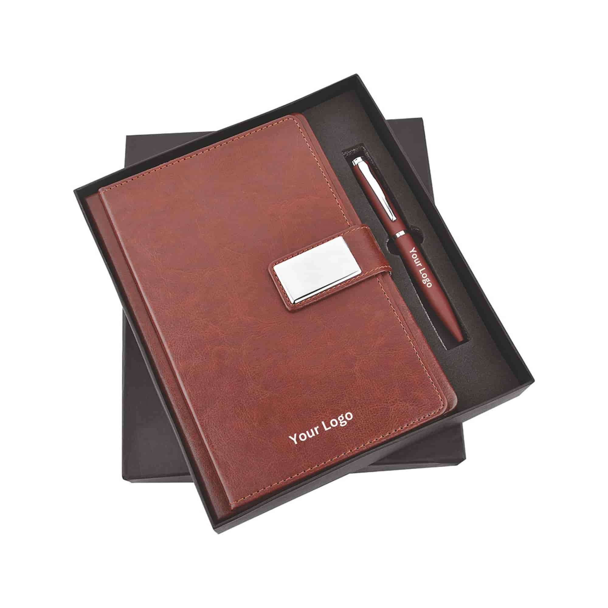 Brown Mars Pen & Diary Set