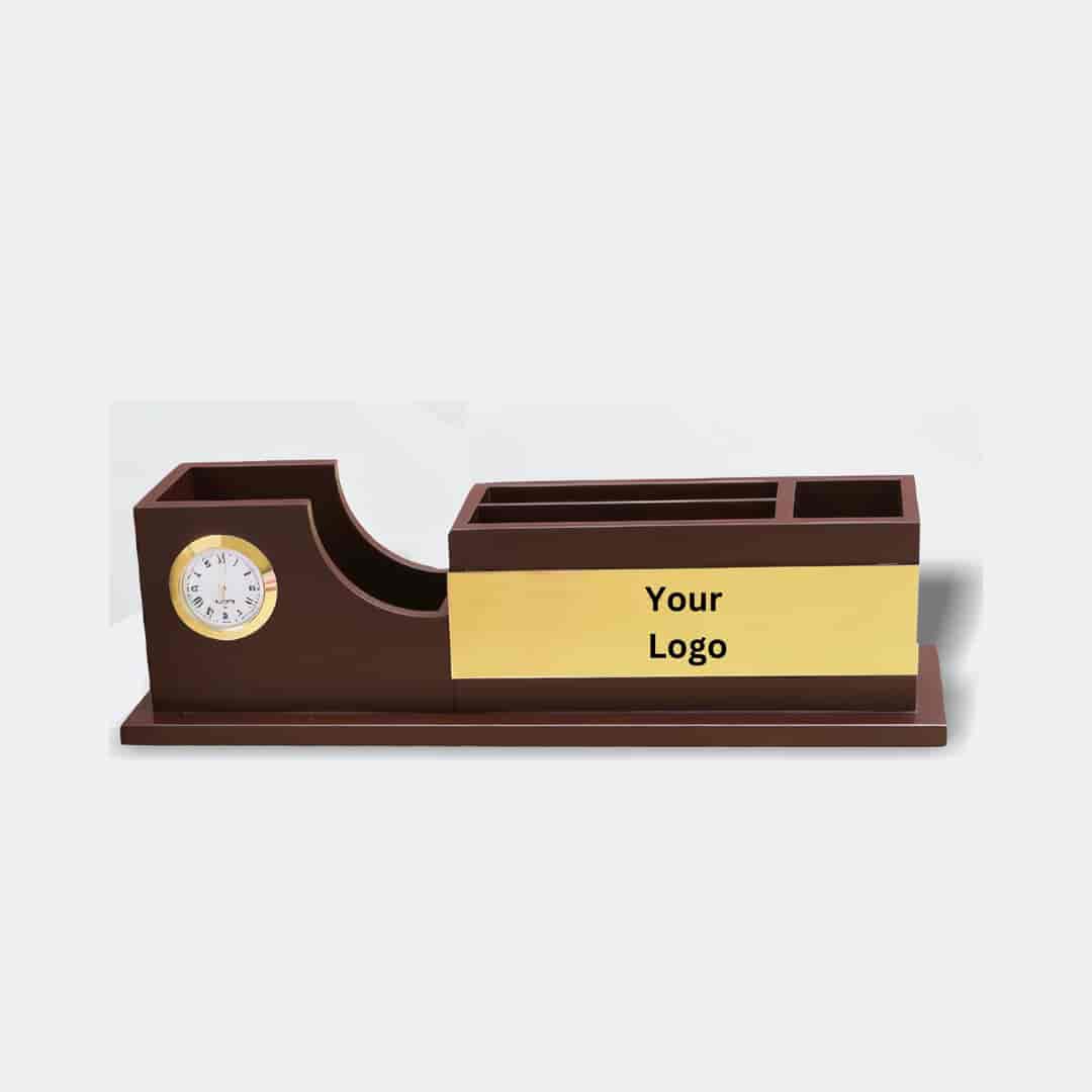Brown Desk Organizer with Drawer