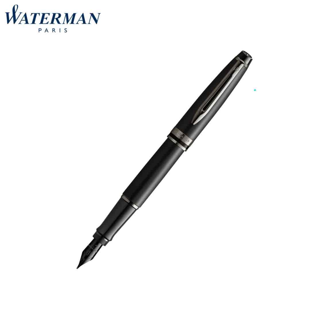 Waterman Expert Metallic Br Trim Fountain Fine Pen