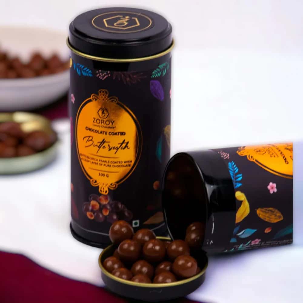 Zoroy Luxury Chocolate Coated Nuts | Chocolate Coated Butterscotch 100Gm