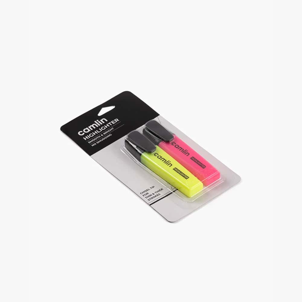 Camlin Highlighters Assorted blister pack of 2 Shades
