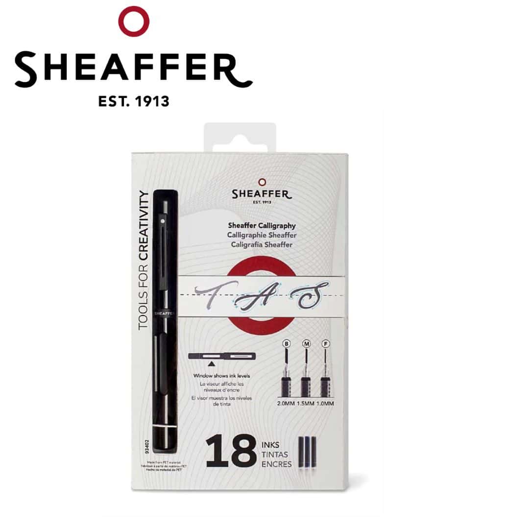 PEN SHEAFFER 93402 BLACK CALLIGRAPHY MINI KIT WITH F, M AND B NIBS