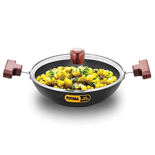 Hawkins Deep-Fry Pan (Round Bottom) 1.5 Ltr With Glass Lid