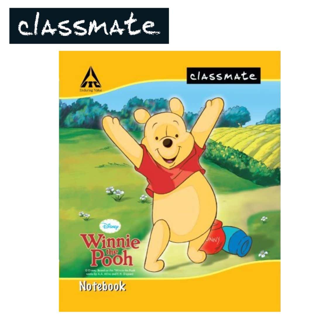 Classmate Hard Bounded Four Line Note Book 120Pg (190X155mm)
