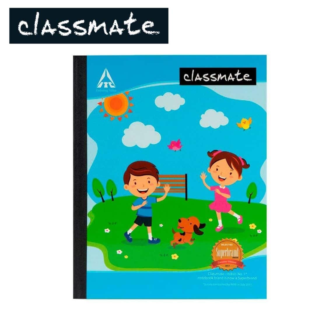 Classmate Hard Bounded Maths Rule Note Book 172Pg (190X155mm)