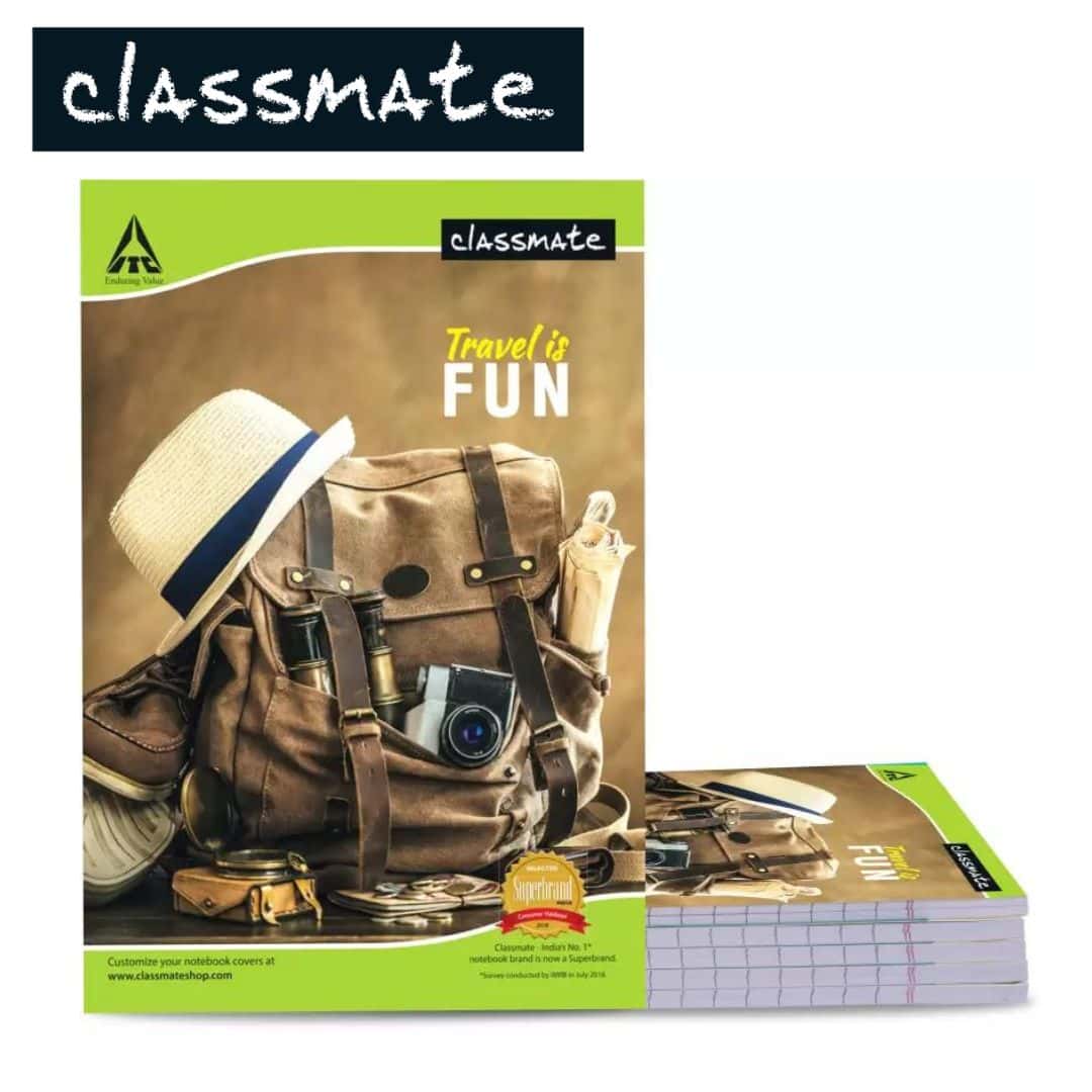 Classmate Hard Bounded Single Line Long Note Book 344Pg (272X167mm)