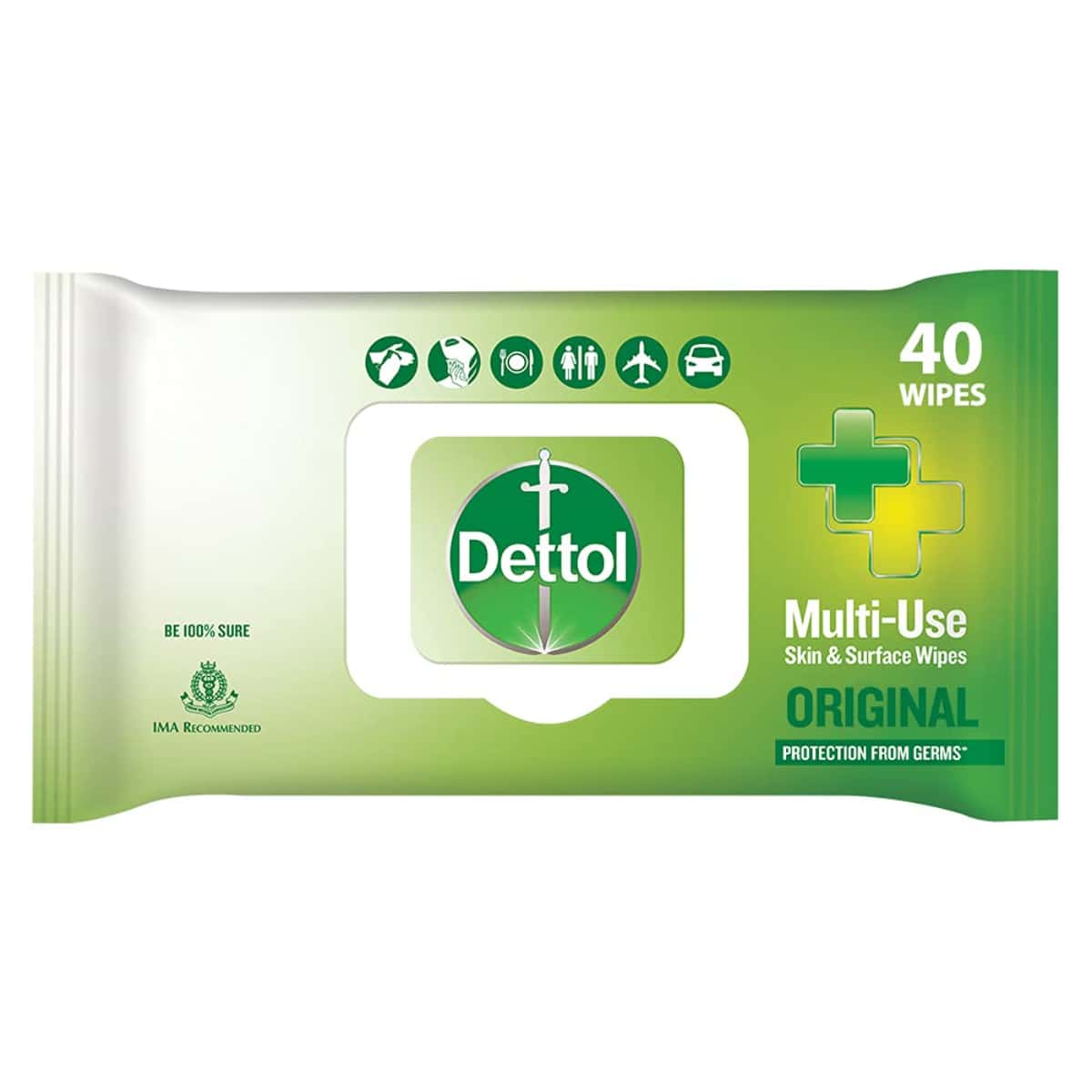 Dettol Disinfectant Skin & Surface Wipes Original 40S