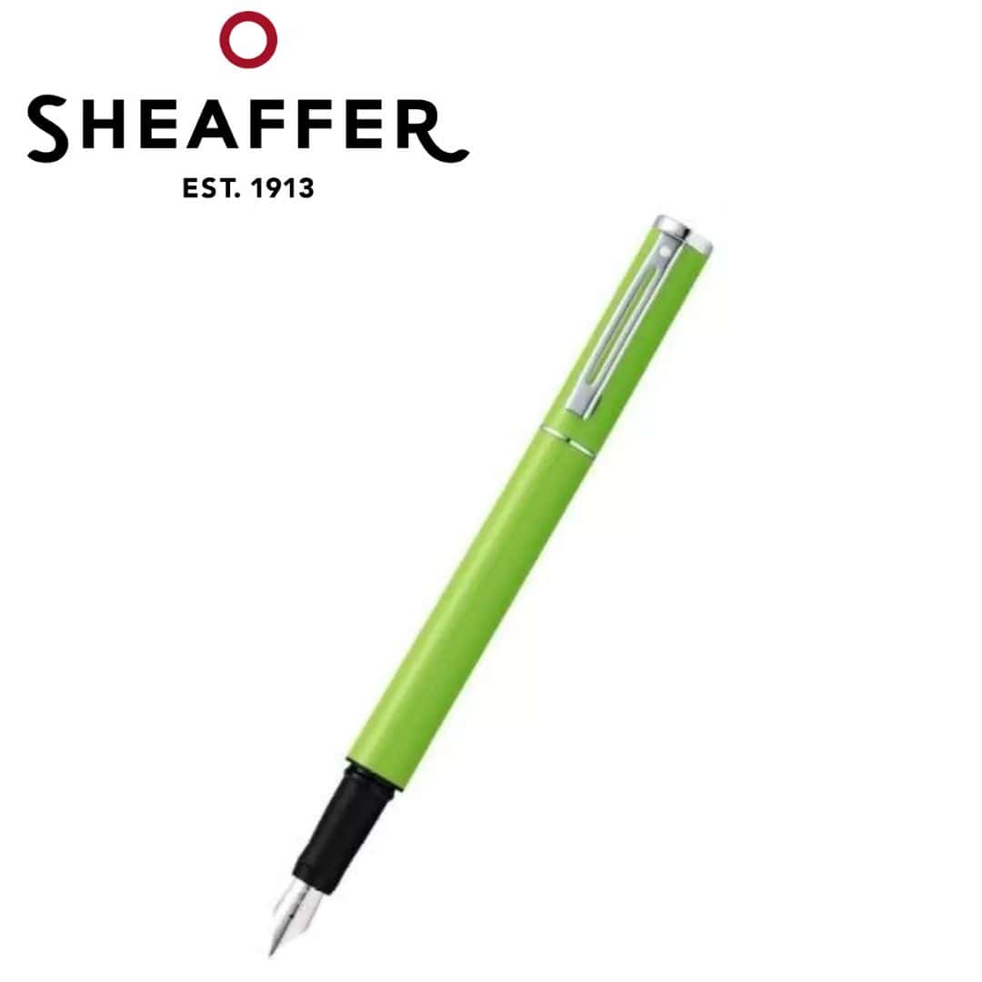 PEN SHEAFFER POP E9202  LIME GREEN HIGH GLOSS RESIN BODY  WITH CHROME TRIM FP