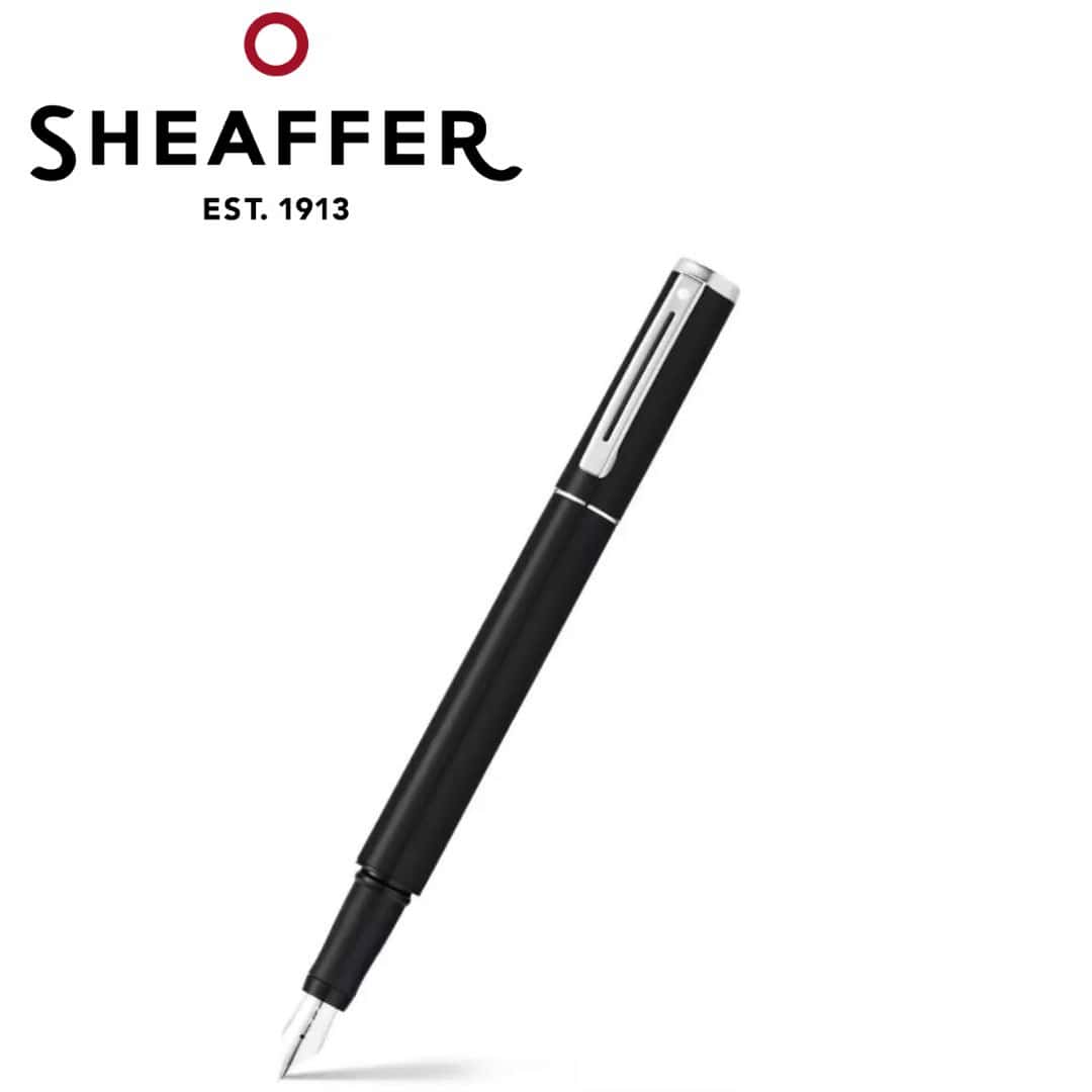 PEN SHEAFFER POP E9205 BLACK HIGH GLOSS RESIN BODY  WITH CHROME TRIM FP