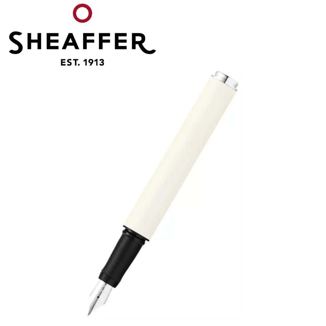PEN SHEAFFER POP E9206 WHITE HIGH GLOSS RESIN BODY  WITH CHROME TRIM FP