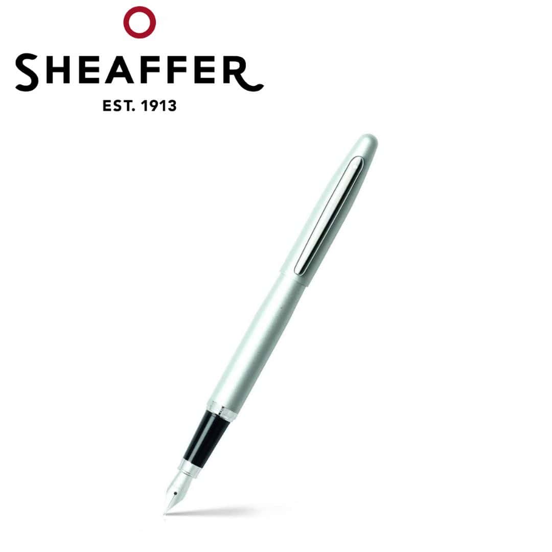 PEN SHEAFFER VFM E9400 STROBE SILVER WITH CHROME TRIM F FP
