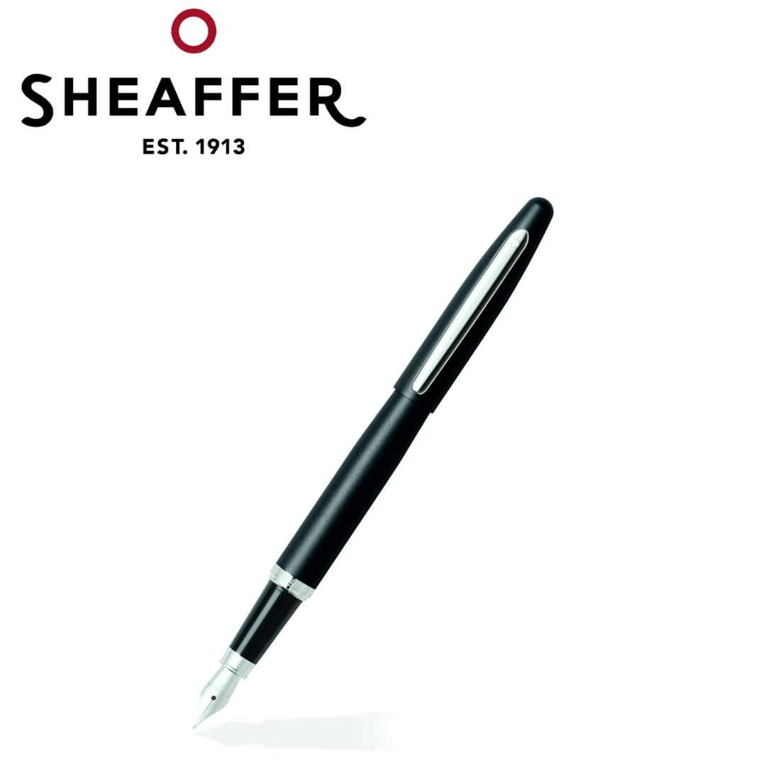 PEN SHEAFFER VFM E9405 MATTE BLACK WITH CHROME TRIM M FP