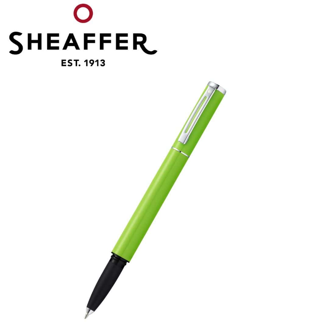 PEN SHEAFFER POP E9202 LIME GREEN HIGH GLOSS RESIN BODY  WITH CHROME TRIM BP