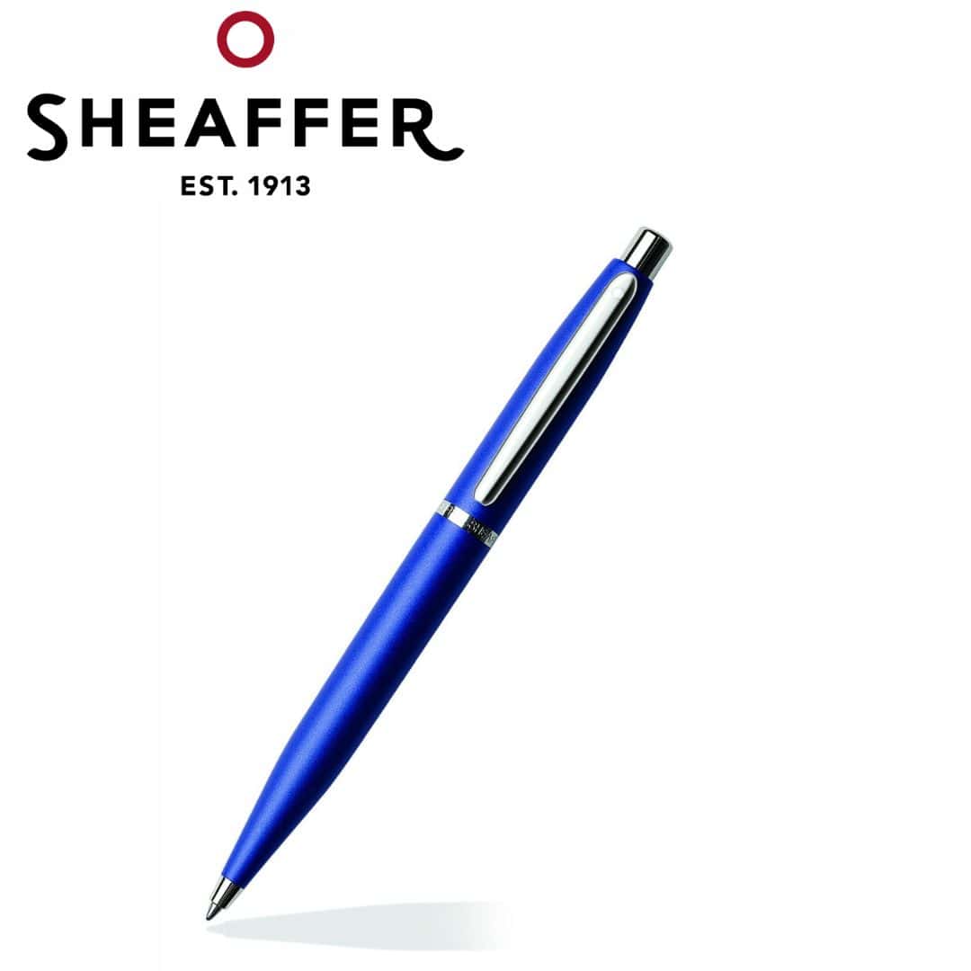 PEN SHEAFFER VFM E9401 NEON BLUE WITH CHROME TRIM BP
