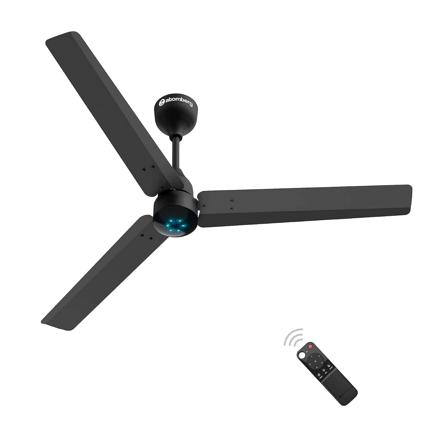 atomberg Renesa 1200mm BLDC Ceiling Fan with Remote Control (Midnight Black)