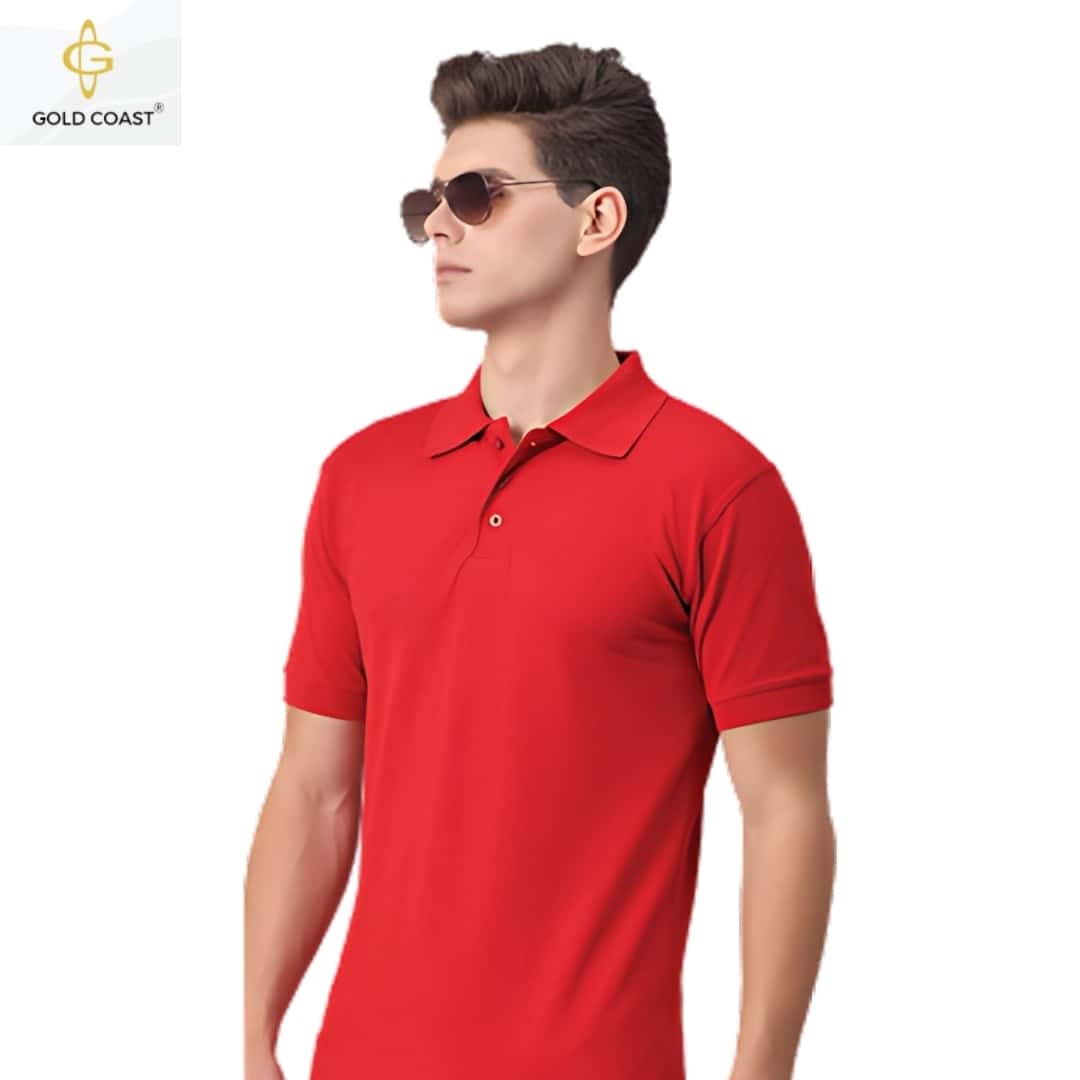 Gold Coast Air-Tex Dry-fit Polo T-Shirt - Red